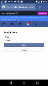 How to turn off Facebook Flex